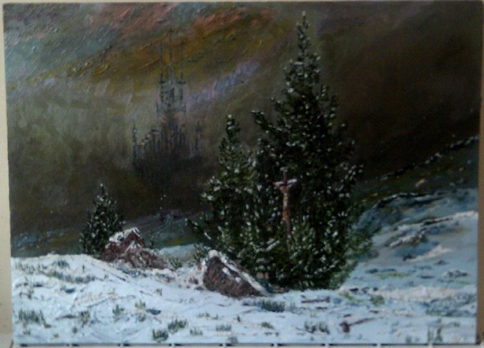 Interpretation of Caspar David Friedrich Winter Landscape